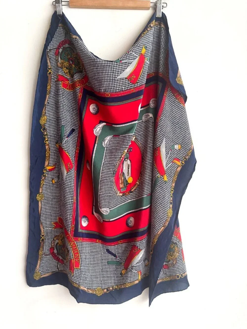 Silk Scarf 80's Royal Golf Company classic by Lowson.